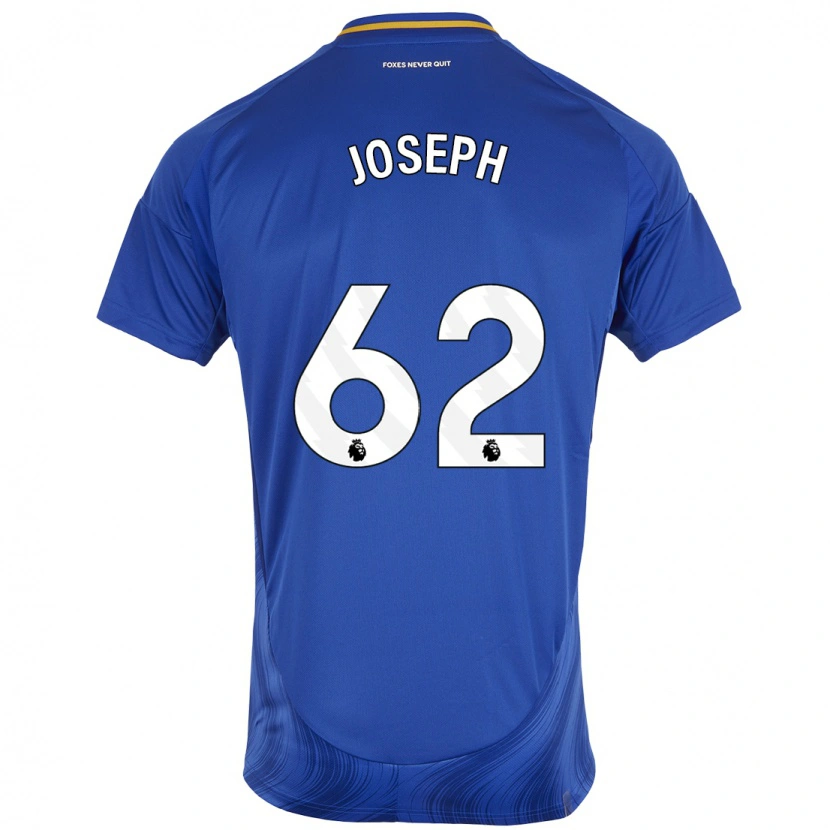 Danxen Donna Maglia Jayden Joseph #62 Blu Bianco Kit Gara Home 2024/25 Maglietta