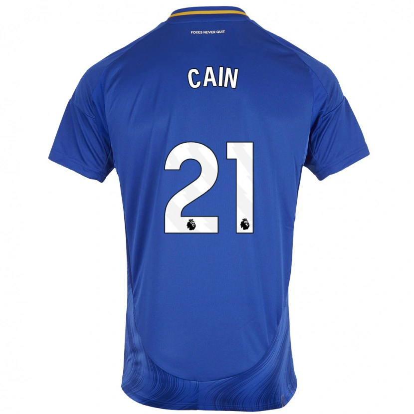Danxen Donna Maglia Hannah Cain #21 Blu Bianco Kit Gara Home 2024/25 Maglietta