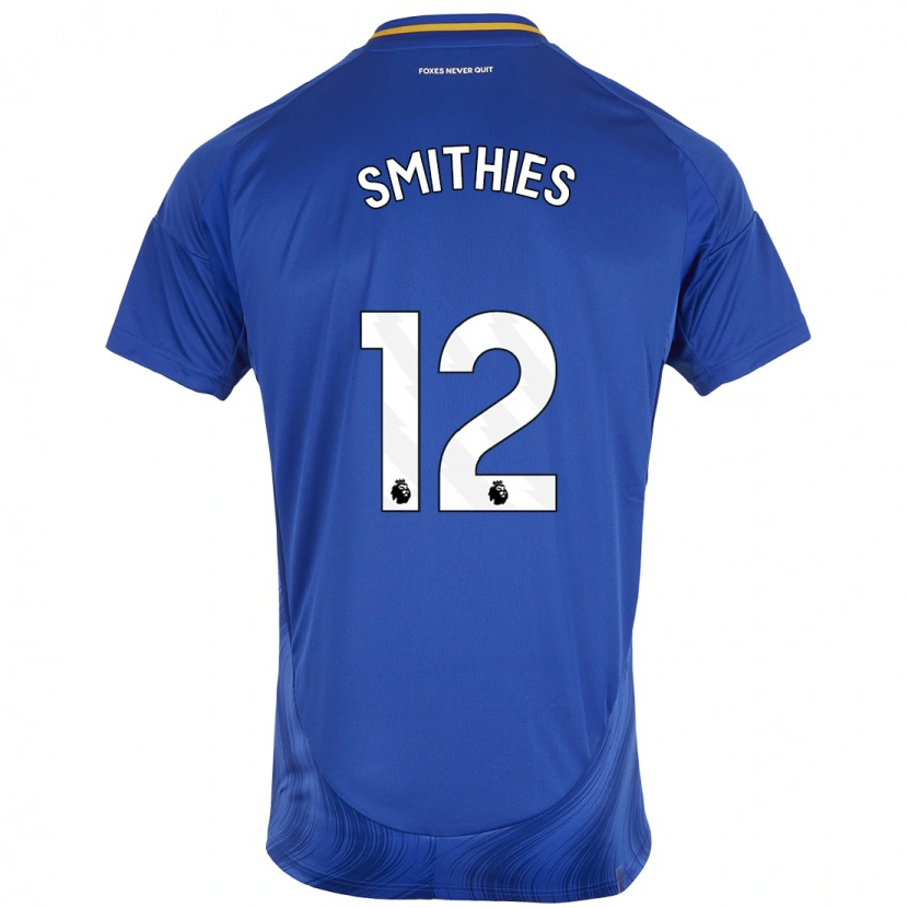 Danxen Donna Maglia Alex Smithies #12 Blu Bianco Kit Gara Home 2024/25 Maglietta