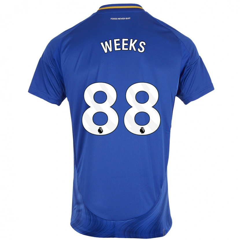 Danxen Donna Maglia Tyler Weeks #88 Blu Bianco Kit Gara Home 2024/25 Maglietta