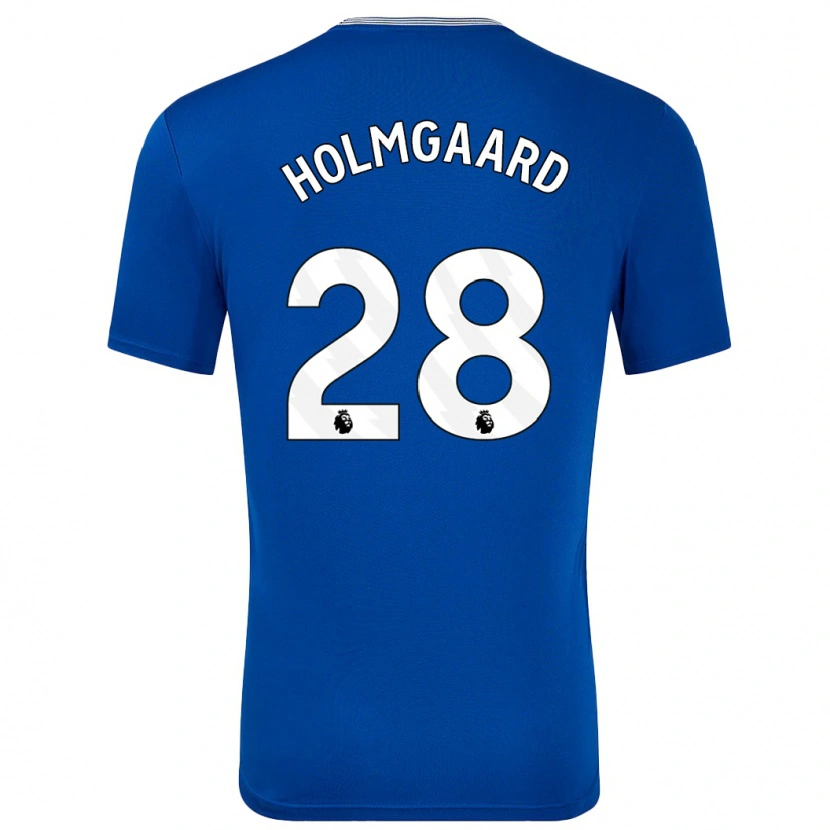 Danxen Donna Maglia Karen Holmgaard #28 Blu Con Kit Gara Home 2024/25 Maglietta