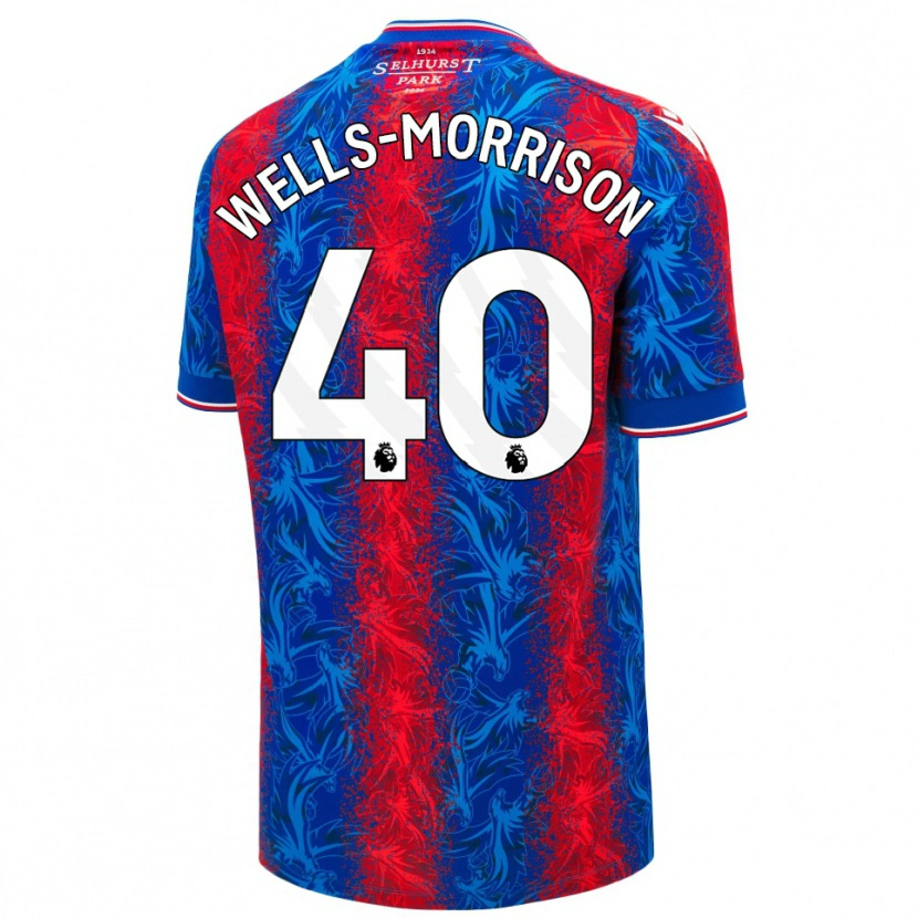 Danxen Donna Maglia Jack Wells-Morrison #40 Strisce Rosso Blu Kit Gara Home 2024/25 Maglietta