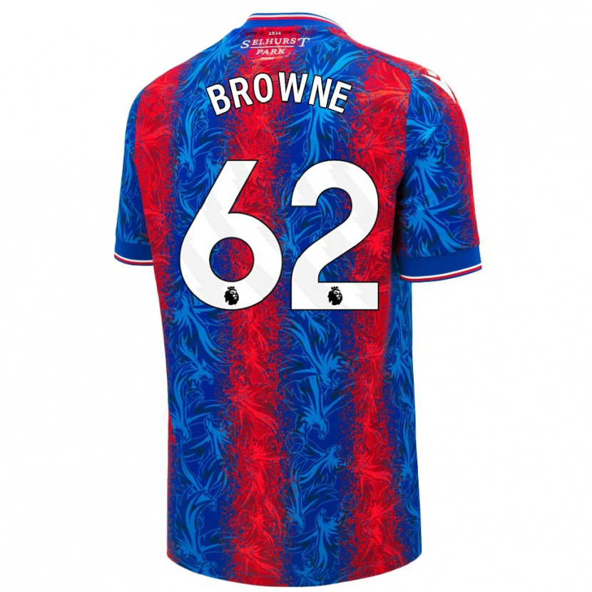 Danxen Donna Maglia Luke Browne #62 Strisce Rosso Blu Kit Gara Home 2024/25 Maglietta