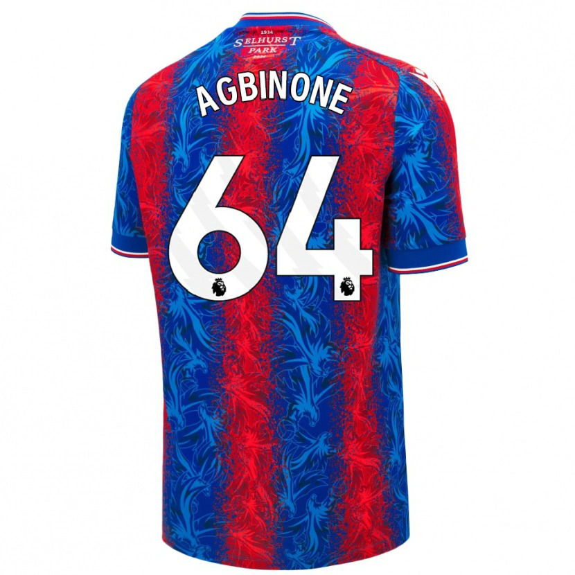 Danxen Donna Maglia Asher Agbinone #64 Strisce Rosso Blu Kit Gara Home 2024/25 Maglietta