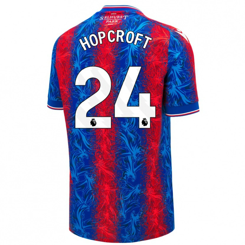 Danxen Donna Maglia Shanade Hopcroft #24 Strisce Rosso Blu Kit Gara Home 2024/25 Maglietta