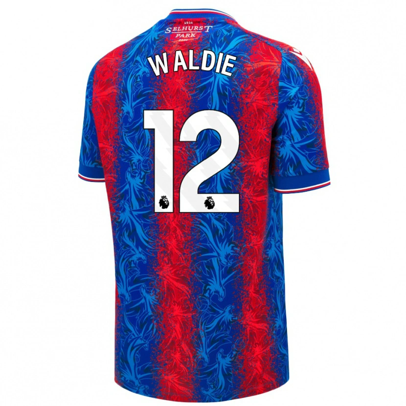Danxen Donna Maglia Lizzie Waldie #12 Strisce Rosso Blu Kit Gara Home 2024/25 Maglietta