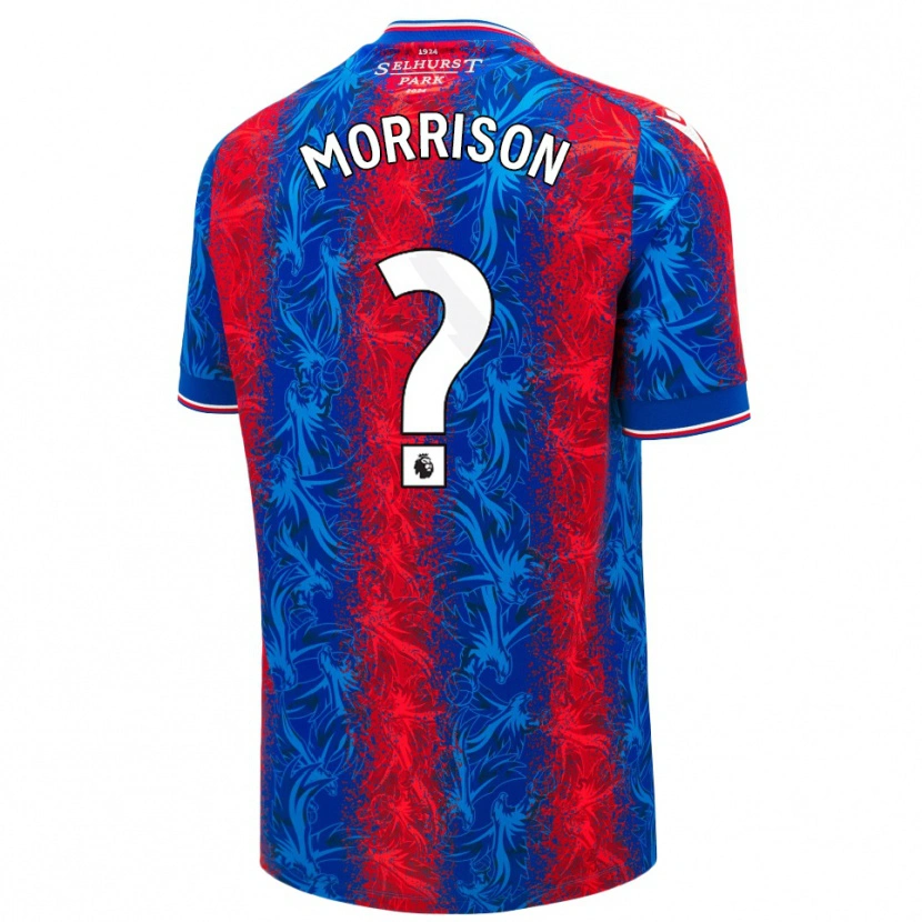 Danxen Donna Maglia Jack Wells-Morrison #0 Strisce Rosso Blu Kit Gara Home 2024/25 Maglietta