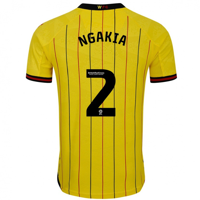 Danxen Donna Maglia Jeremy Ngakia #2 Giallo Nero Kit Gara Home 2024/25 Maglietta