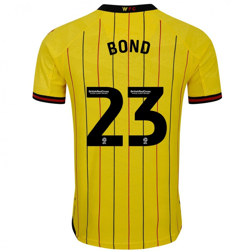 Danxen Donna Maglia Jonathan Bond #23 Giallo Nero Kit Gara Home 2024/25 Maglietta