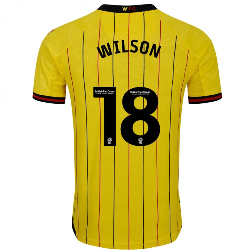 Danxen Donna Maglia Poppy Wilson #18 Giallo Nero Kit Gara Home 2024/25 Maglietta