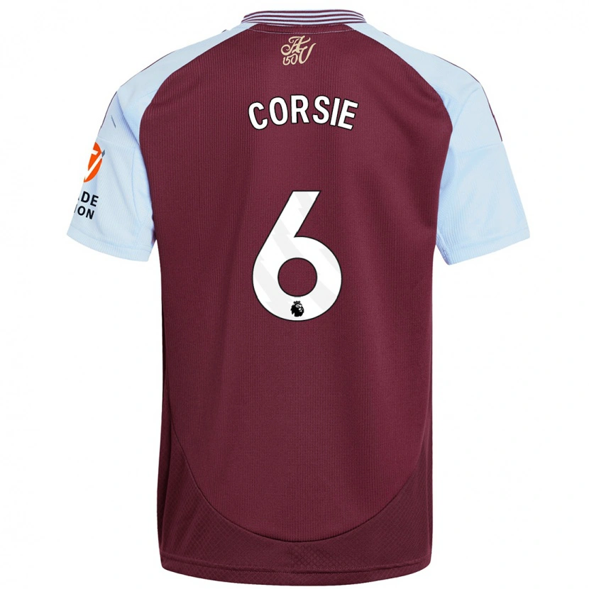 Danxen Donna Maglia Rachel Corsie #6 Borgogna Azzurro Kit Gara Home 2024/25 Maglietta