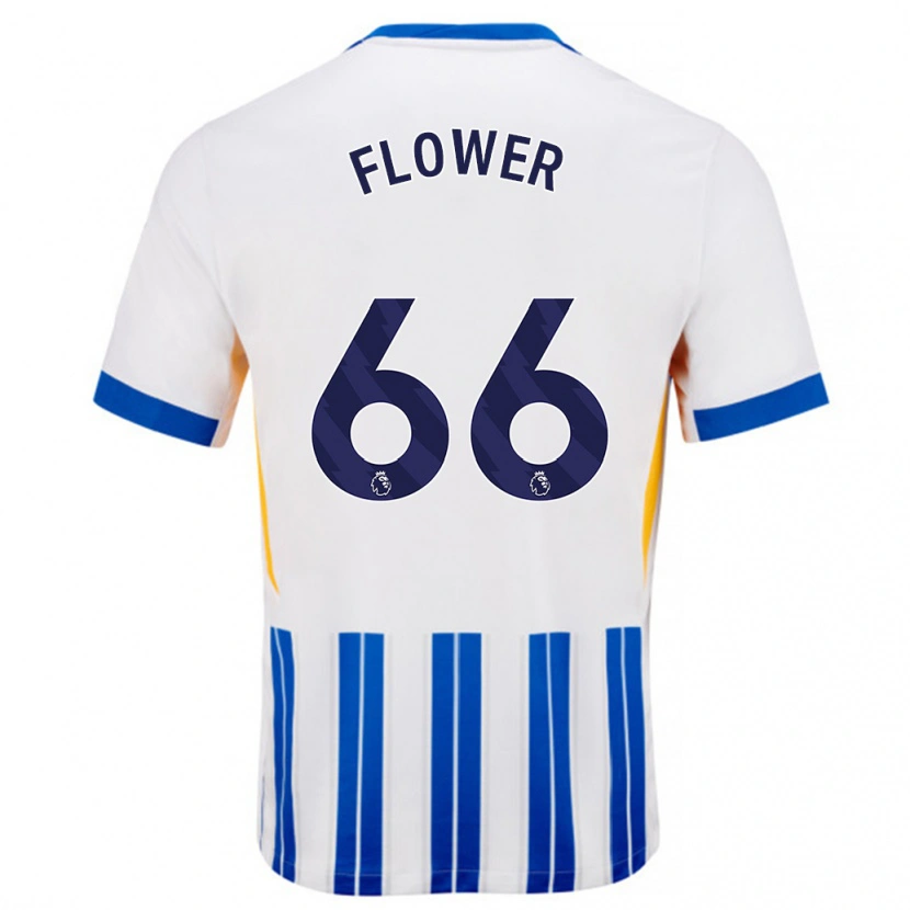 Danxen Donna Maglia Louis Flower #66 Bianco Blu A Righe Kit Gara Home 2024/25 Maglietta
