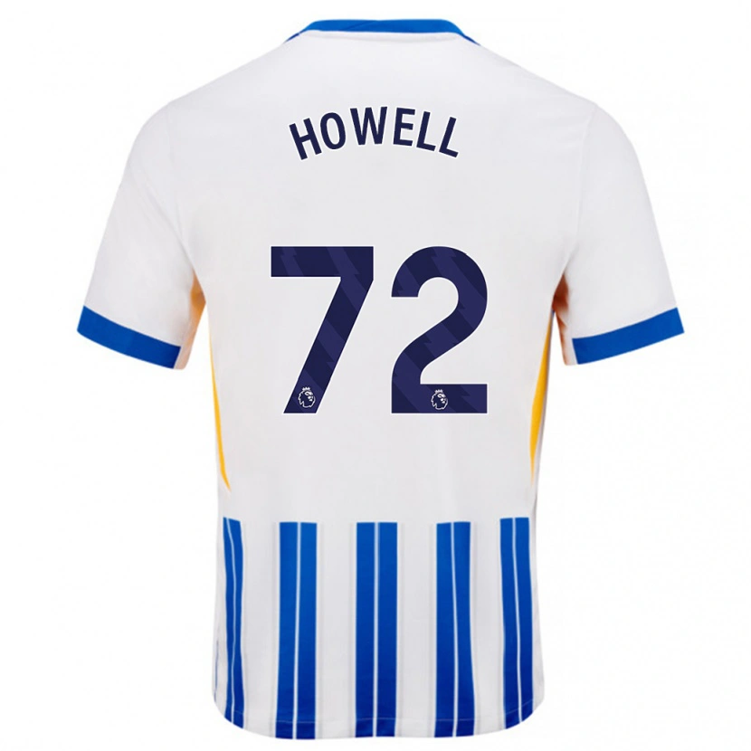 Danxen Donna Maglia Harry Howell #72 Bianco Blu A Righe Kit Gara Home 2024/25 Maglietta