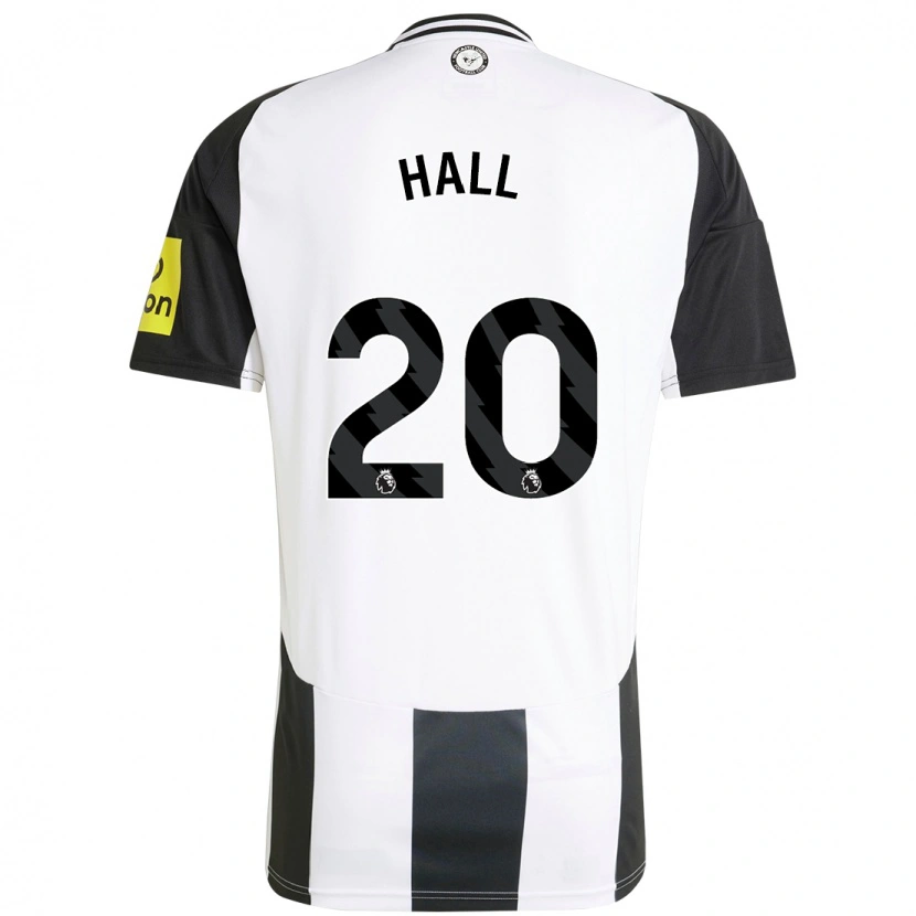 Danxen Donna Maglia Lewis Hall #20 Bianco Nero Kit Gara Home 2024/25 Maglietta