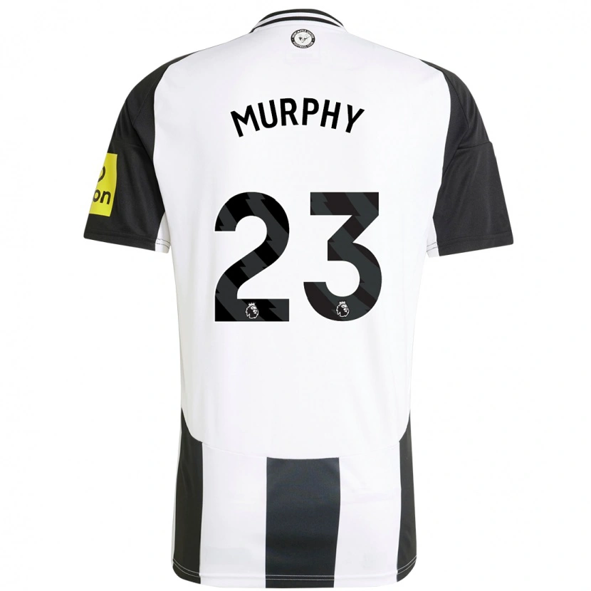 Danxen Donna Maglia Jacob Murphy #23 Bianco Nero Kit Gara Home 2024/25 Maglietta