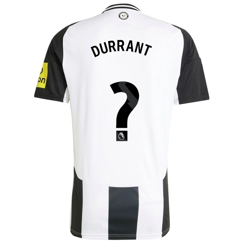 Danxen Donna Maglia Jake Durrant #0 Bianco Nero Kit Gara Home 2024/25 Maglietta