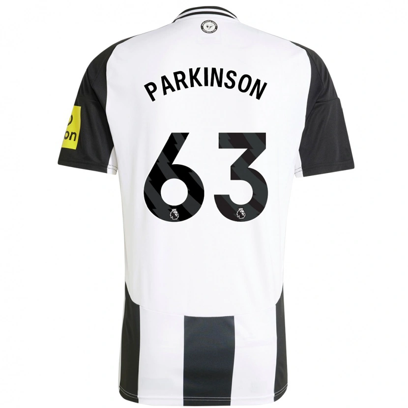 Danxen Donna Maglia Ben Parkinson #63 Bianco Nero Kit Gara Home 2024/25 Maglietta