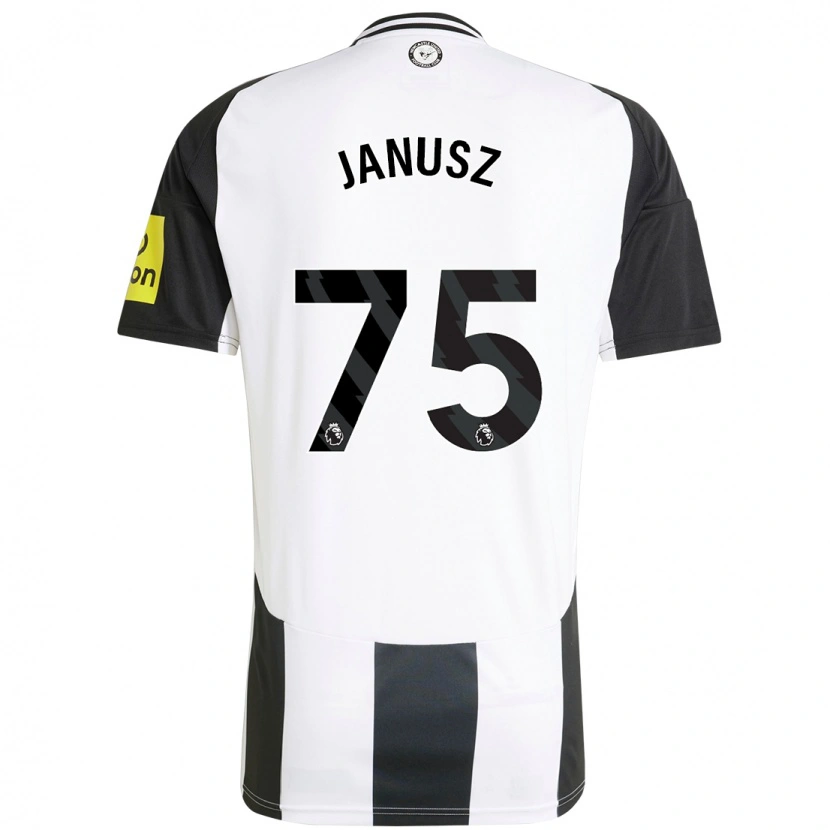 Danxen Donna Maglia Adrian Janusz #75 Bianco Nero Kit Gara Home 2024/25 Maglietta