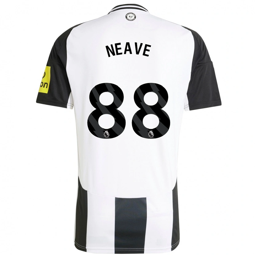 Danxen Donna Maglia Sean Neave #88 Bianco Nero Kit Gara Home 2024/25 Maglietta