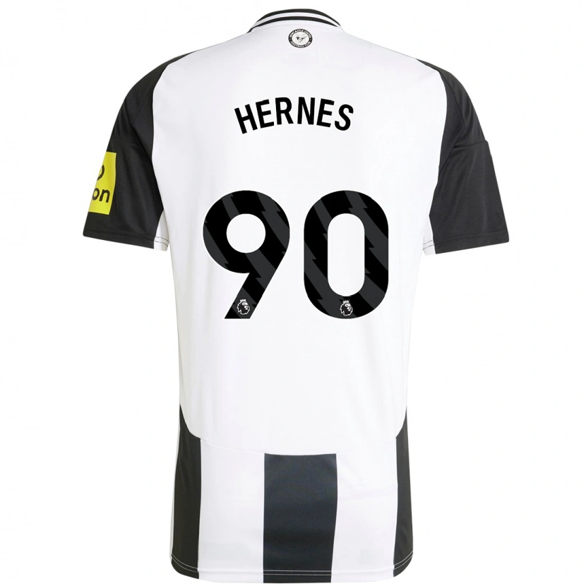 Danxen Donna Maglia Travis Hernes #90 Bianco Nero Kit Gara Home 2024/25 Maglietta