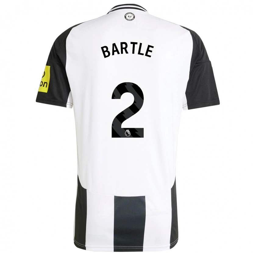 Danxen Donna Maglia Jodie Bartle #2 Bianco Nero Kit Gara Home 2024/25 Maglietta