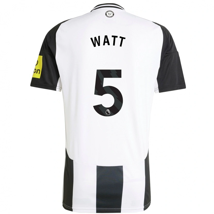 Danxen Donna Maglia Olivia Watt #5 Bianco Nero Kit Gara Home 2024/25 Maglietta