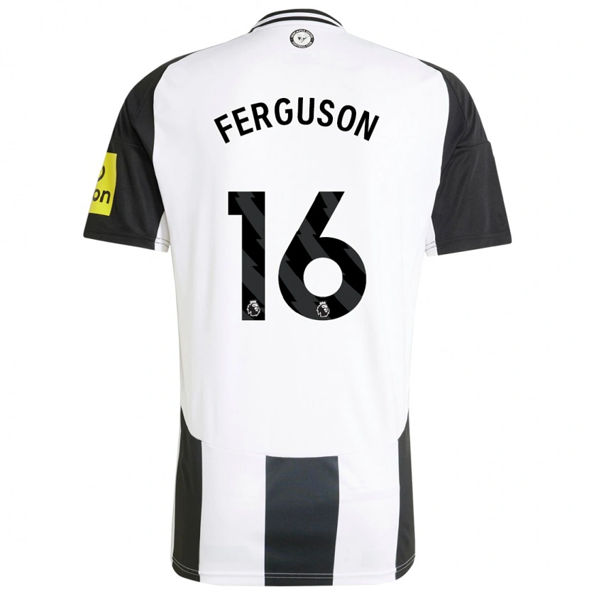 Danxen Donna Maglia Becky Ferguson #16 Bianco Nero Kit Gara Home 2024/25 Maglietta