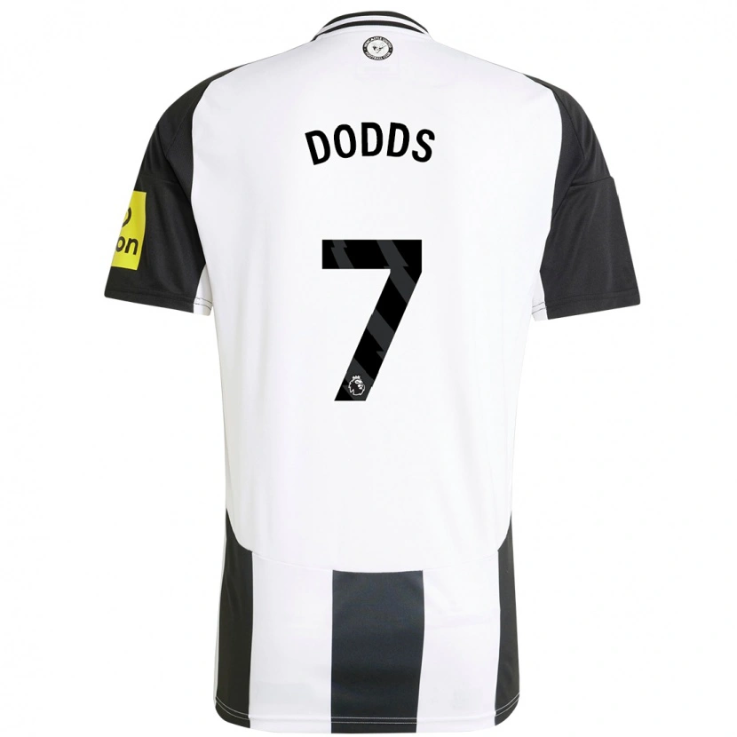 Danxen Donna Maglia Tyler Dodds #7 Bianco Nero Kit Gara Home 2024/25 Maglietta