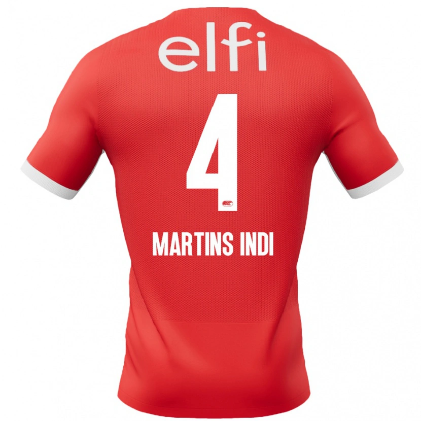 Danxen Donna Maglia Bruno Martins Indi #4 Rosso Bianco Kit Gara Home 2024/25 Maglietta