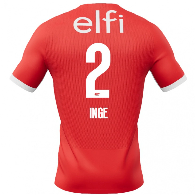 Danxen Donna Maglia Kiani Inge #2 Rosso Bianco Kit Gara Home 2024/25 Maglietta
