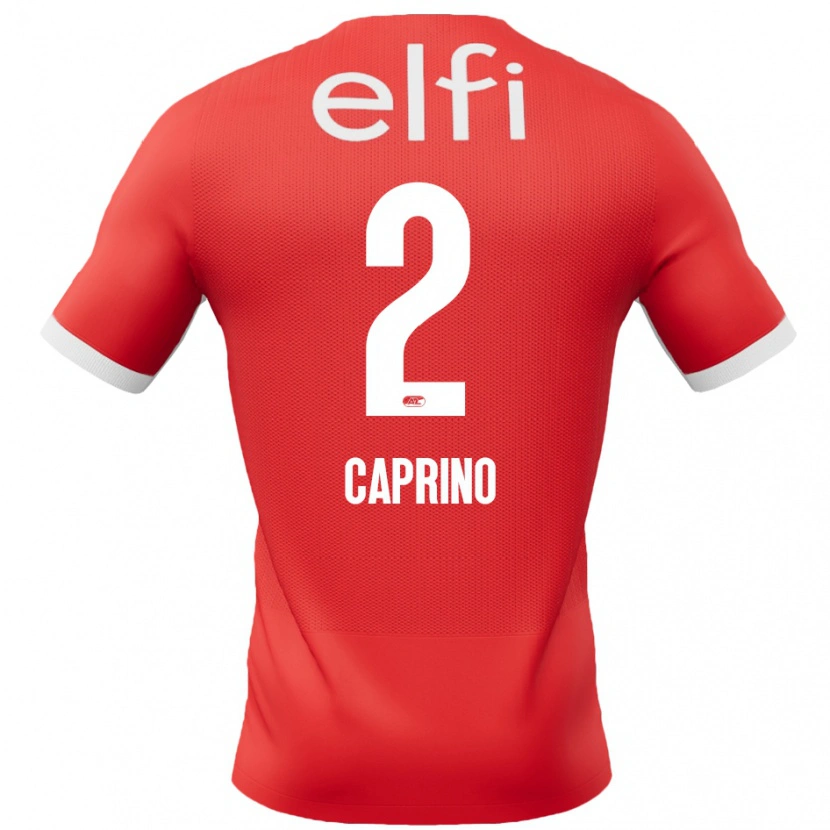 Danxen Donna Maglia Ginia Caprino #2 Rosso Bianco Kit Gara Home 2024/25 Maglietta