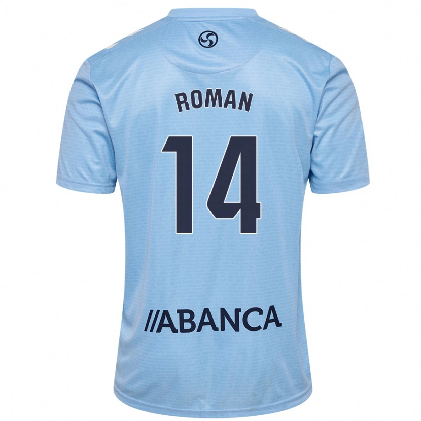 Danxen Donna Maglia Miguel Román #14 Celeste Kit Gara Home 2024/25 Maglietta