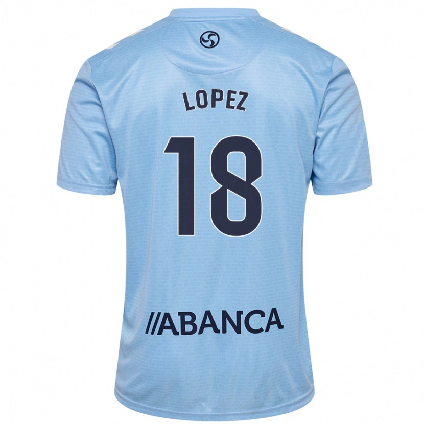 Danxen Donna Maglia Joel López #18 Celeste Kit Gara Home 2024/25 Maglietta