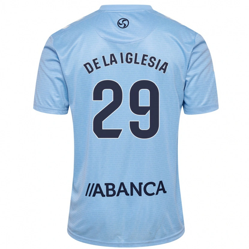 Danxen Donna Maglia David De La Iglesia #29 Celeste Kit Gara Home 2024/25 Maglietta