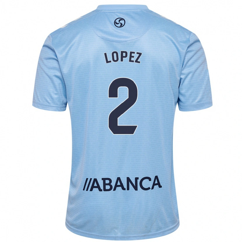 Danxen Donna Maglia Iván López #2 Celeste Kit Gara Home 2024/25 Maglietta
