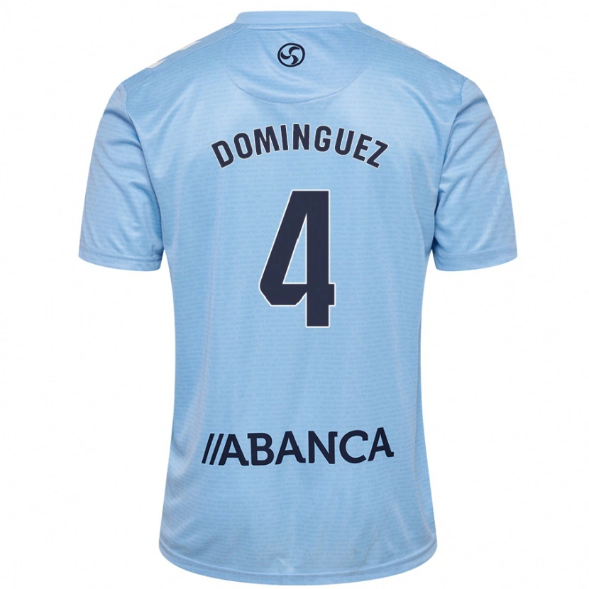 Danxen Donna Maglia Javi Domínguez #4 Celeste Kit Gara Home 2024/25 Maglietta