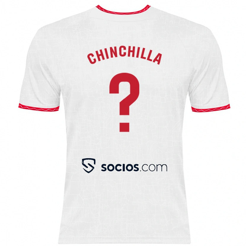 Danxen Donna Maglia Gustavo Chinchilla #0 Bianco Rosso Kit Gara Home 2024/25 Maglietta