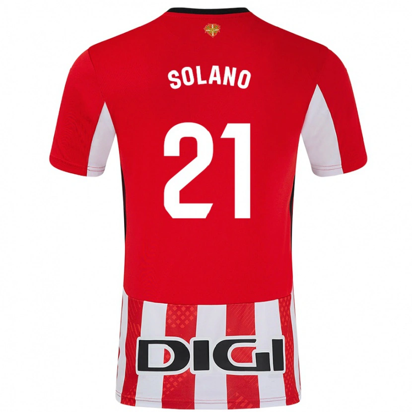 Danxen Donna Maglia Bibiane Schulze-Solano #21 Rosso Bianco Kit Gara Home 2024/25 Maglietta
