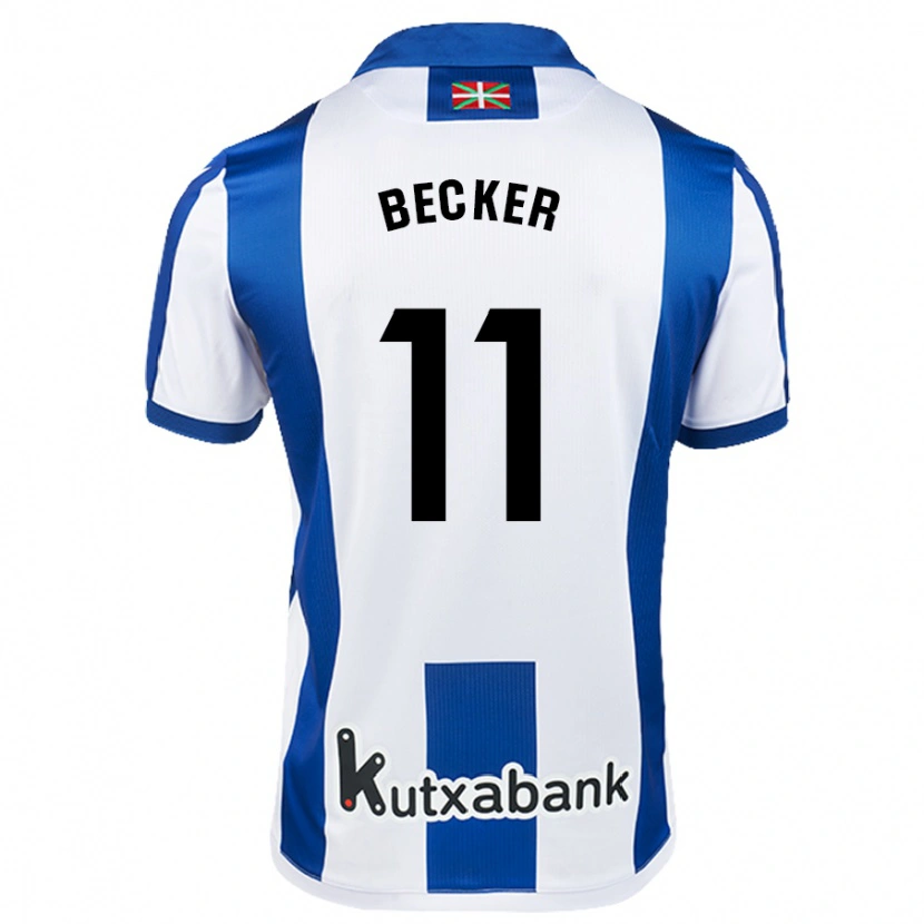 Danxen Donna Maglia Sheraldo Becker #11 Bianco Blu Kit Gara Home 2024/25 Maglietta