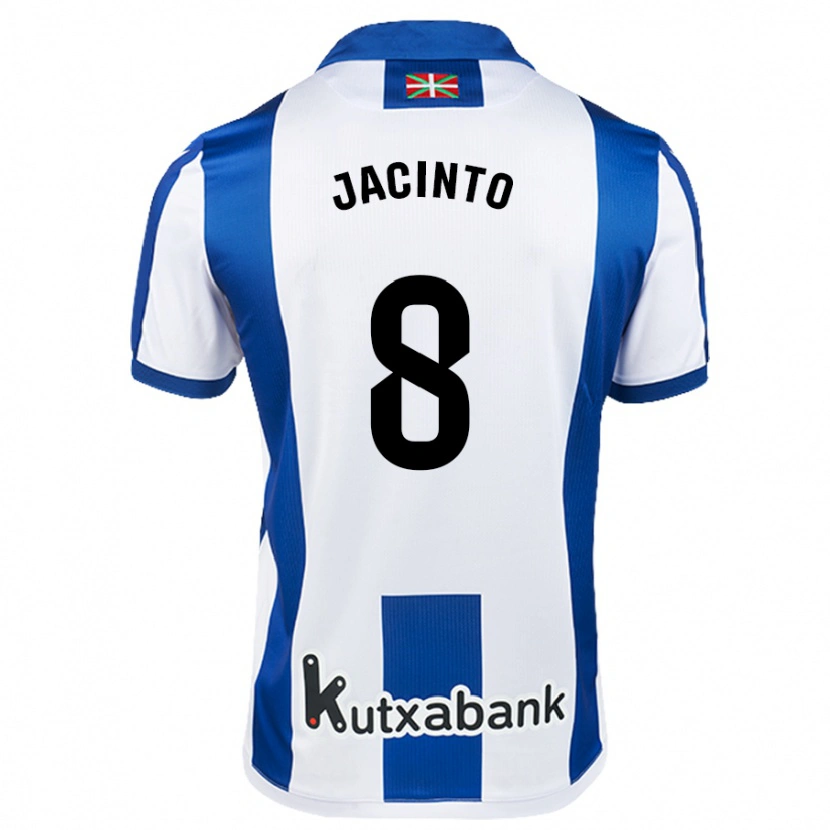 Danxen Donna Maglia Andreia Jacinto #8 Bianco Blu Kit Gara Home 2024/25 Maglietta