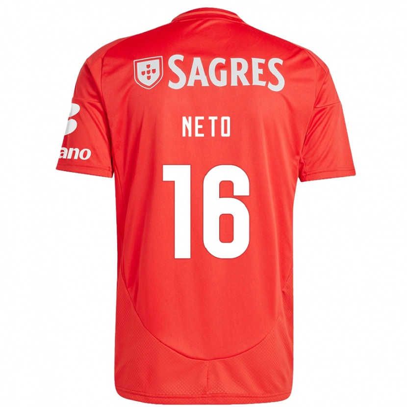 Danxen Donna Maglia Martim Neto #16 Rosso Bianco Kit Gara Home 2024/25 Maglietta