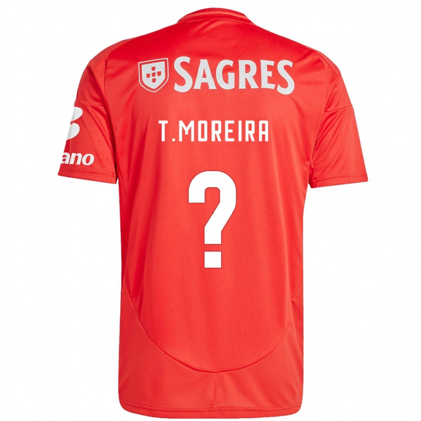 Danxen Donna Maglia Tomás Moreira #0 Rosso Bianco Kit Gara Home 2024/25 Maglietta