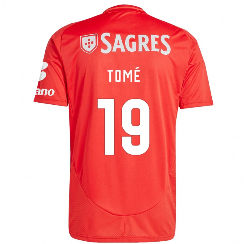 Danxen Donna Maglia Olivio Tomé #19 Rosso Bianco Kit Gara Home 2024/25 Maglietta
