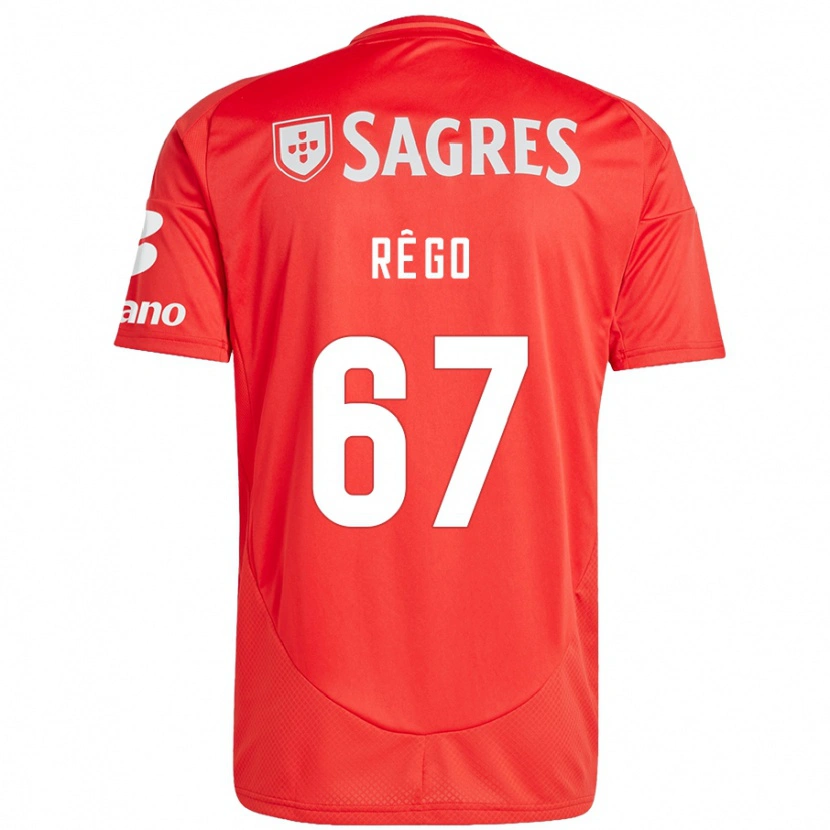Danxen Donna Maglia Rodrigo Rêgo #67 Rosso Bianco Kit Gara Home 2024/25 Maglietta