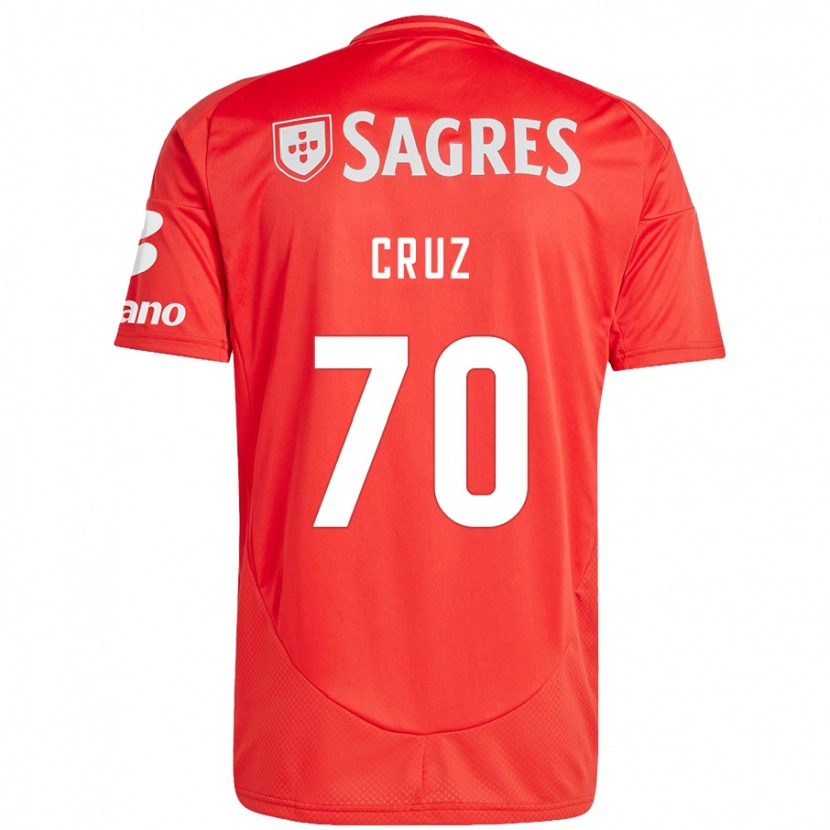 Danxen Donna Maglia Filipe Cruz #70 Rosso Bianco Kit Gara Home 2024/25 Maglietta