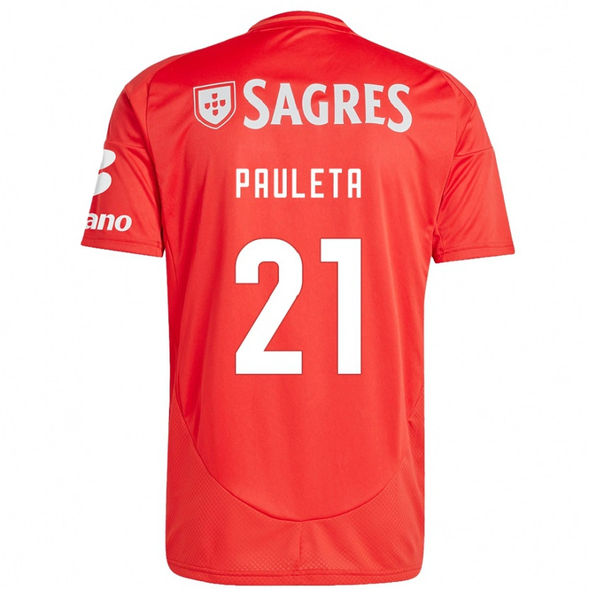 Danxen Donna Maglia Pauleta #21 Rosso Bianco Kit Gara Home 2024/25 Maglietta