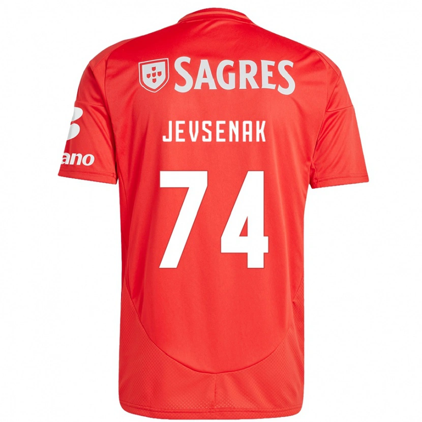 Danxen Donna Maglia Zan Jevsenak #74 Rosso Bianco Kit Gara Home 2024/25 Maglietta
