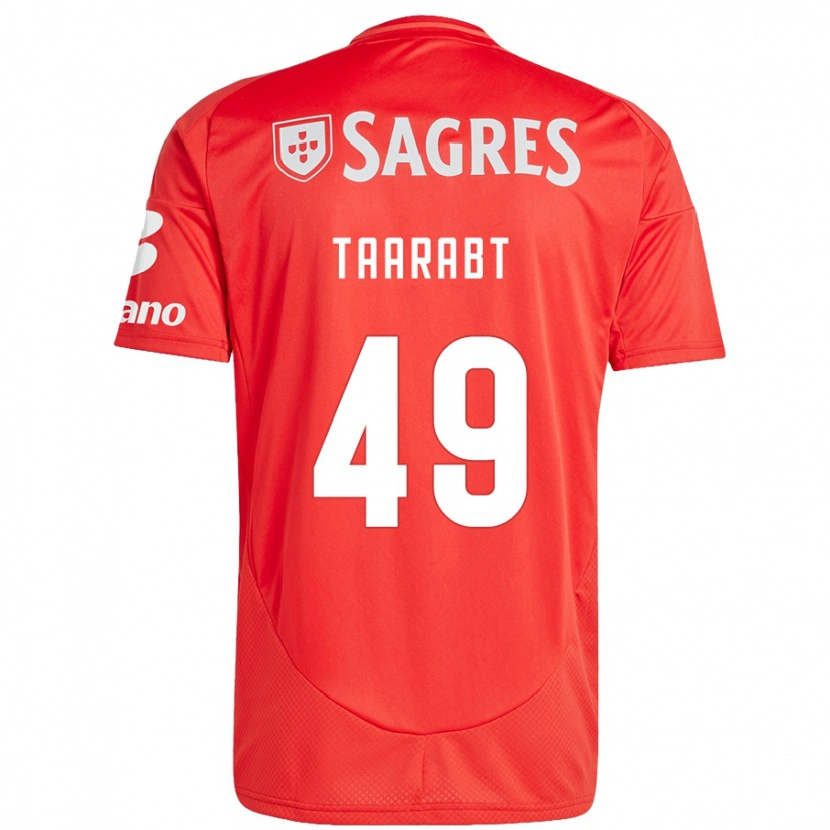 Danxen Donna Maglia Adel Taarabt #49 Rosso Bianco Kit Gara Home 2024/25 Maglietta