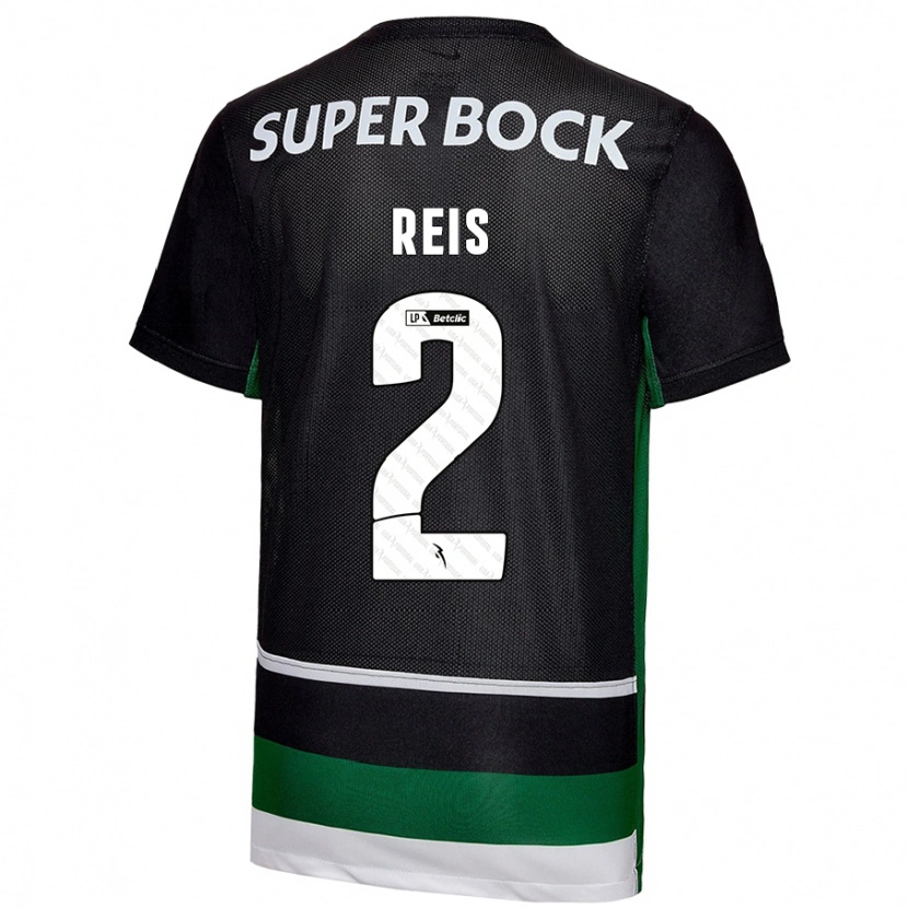 Danxen Donna Maglia Matheus Reis #2 Nero Bianco Verde Kit Gara Home 2024/25 Maglietta