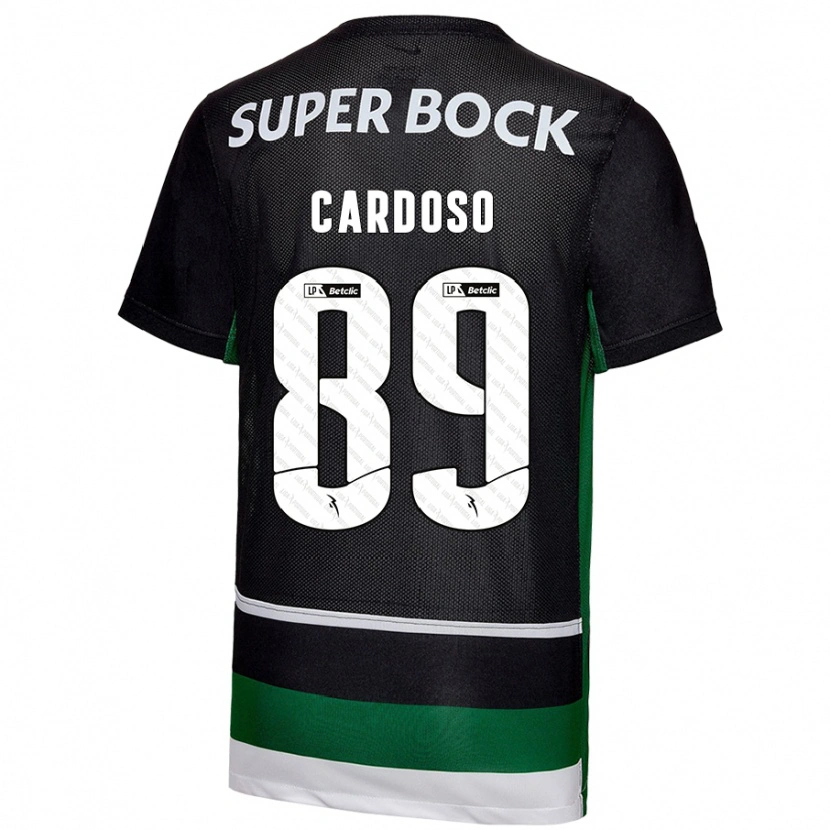 Danxen Donna Maglia Nilton Cardoso #89 Nero Bianco Verde Kit Gara Home 2024/25 Maglietta